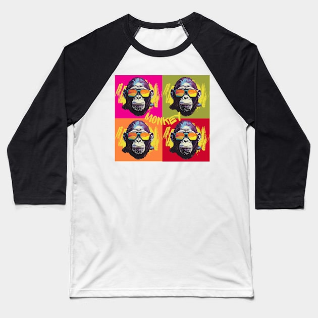 Monkey Baseball T-Shirt by Teeeshirt